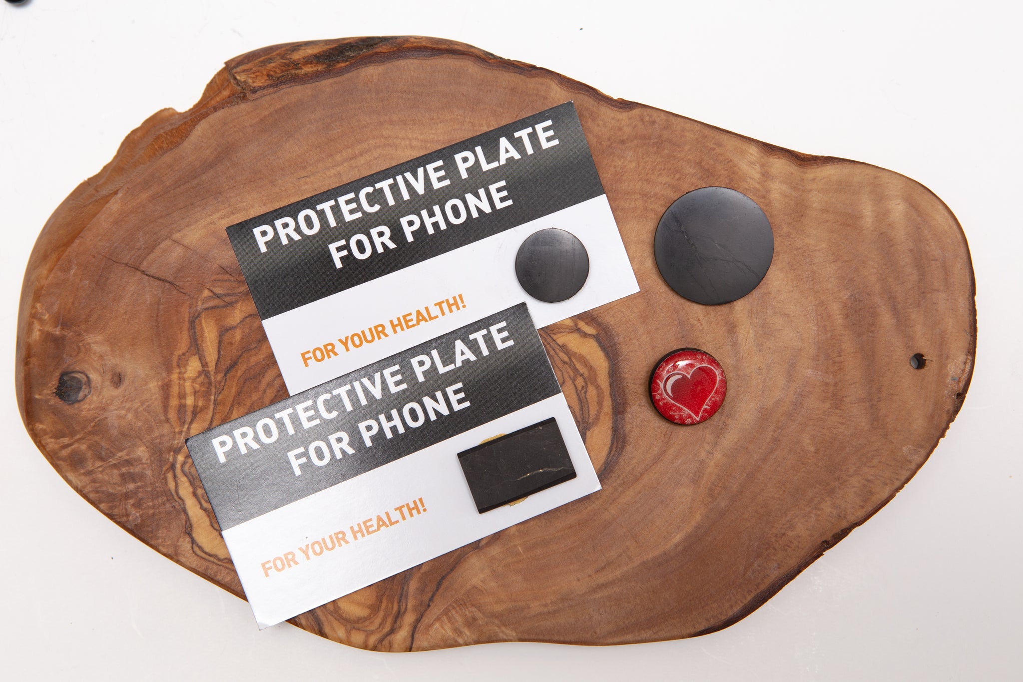 Plaquette Téléphone Shungite - Protection des Ondes Wifi - 3 et 4 cm